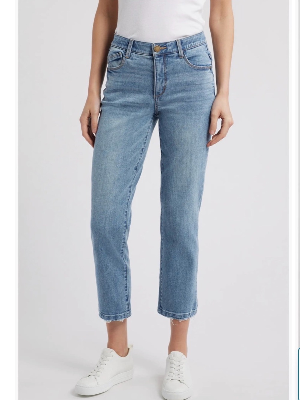 Wit & Wisdom ‘Ab’Solution Straight Crop Women's Jeans - Light Blue Size 2